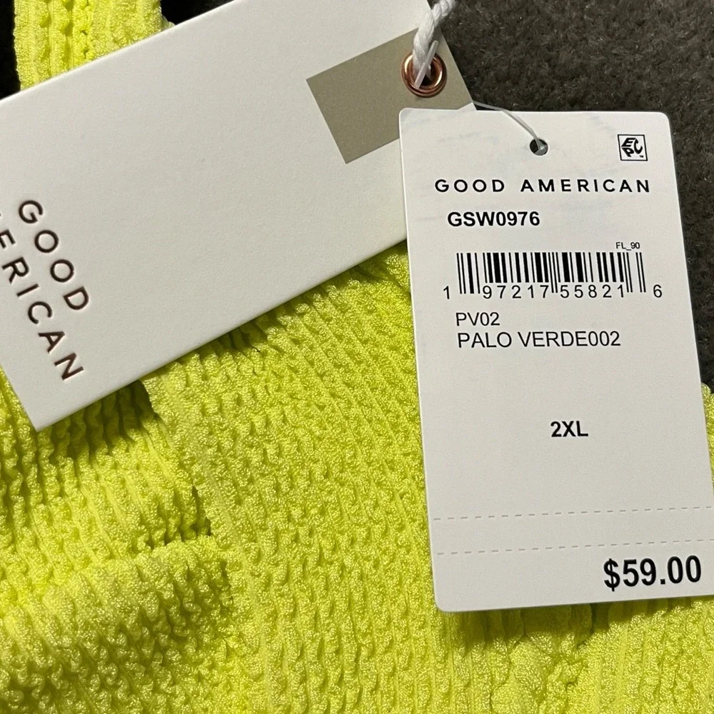 NWT Good American Always Fits Underwire Bikini Top Palo Verde Plus Size 2XL